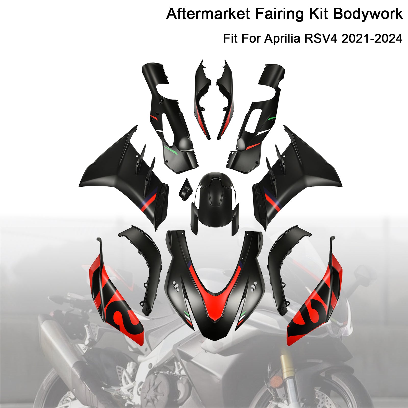 Injeção ABS Kit de carenagem de plástico de plástico para Aprilia RSV4 2021-2024