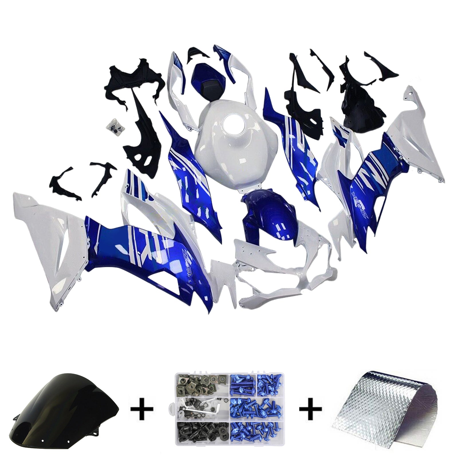 Kit de carénage d'injection Kawasaki ZX6R 2019-2023, carrosserie en plastique ABS