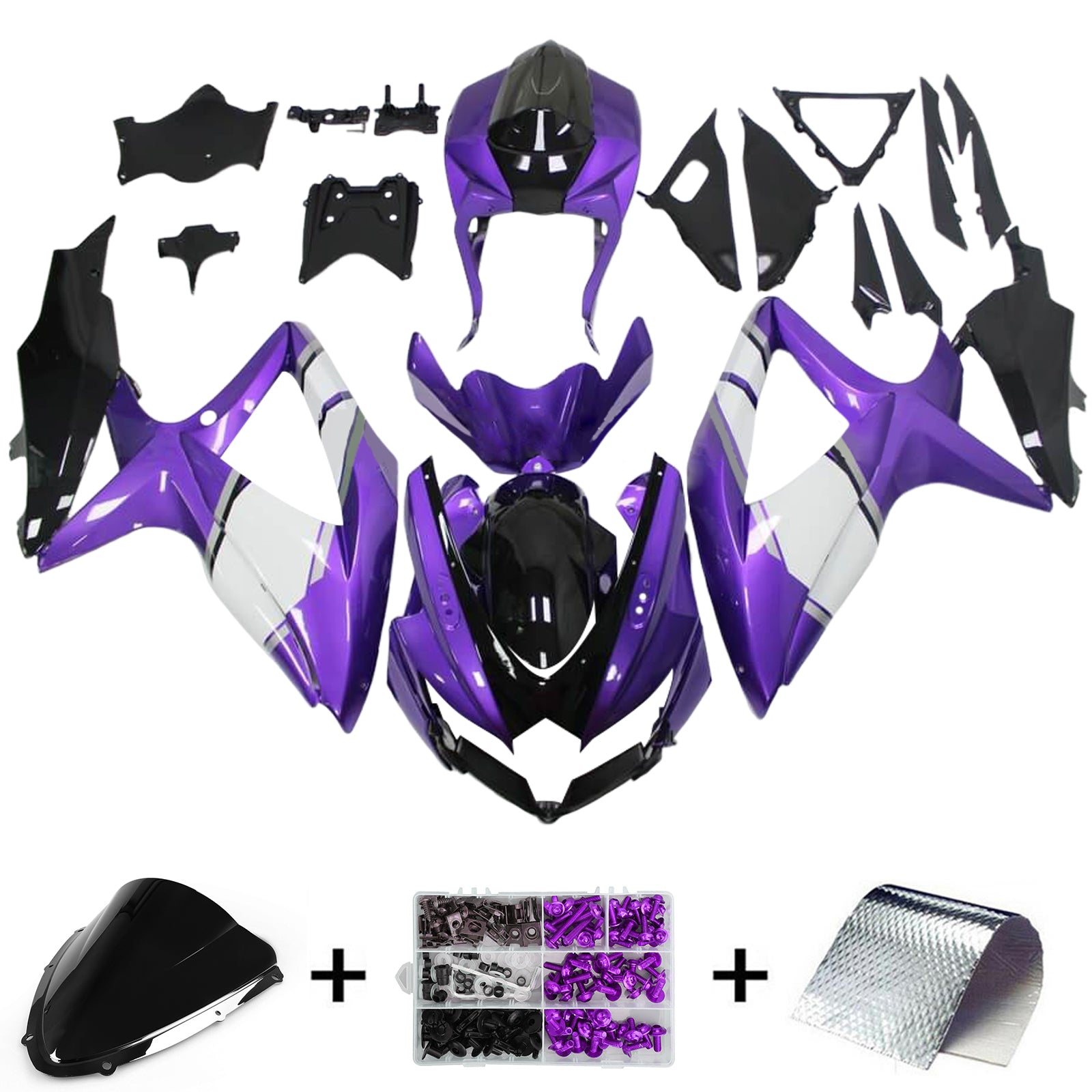 2008-2010 Suzuki GSXR 600/750 K8 Injection Fairing Kit Bodywork Plastic ABS