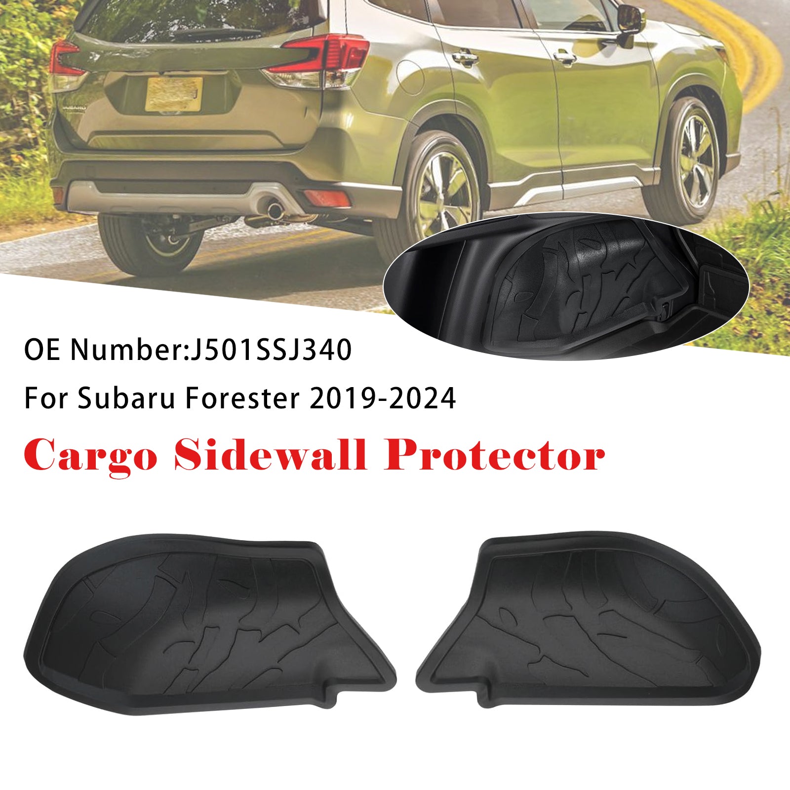 Cargo Sidewall Protector Set J501SSJ340 For Subaru Forester 2019-2024