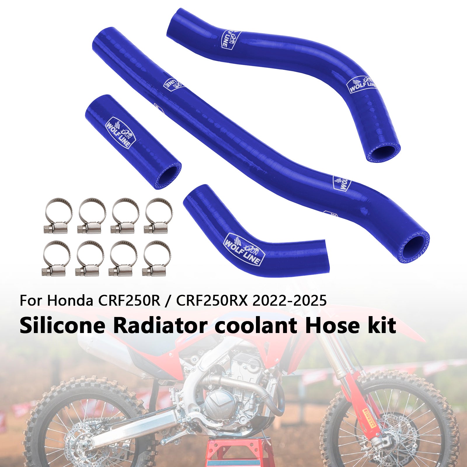 2022-2025 Honda CRF250R CRF250RX Silicone Radiator coolant Hose