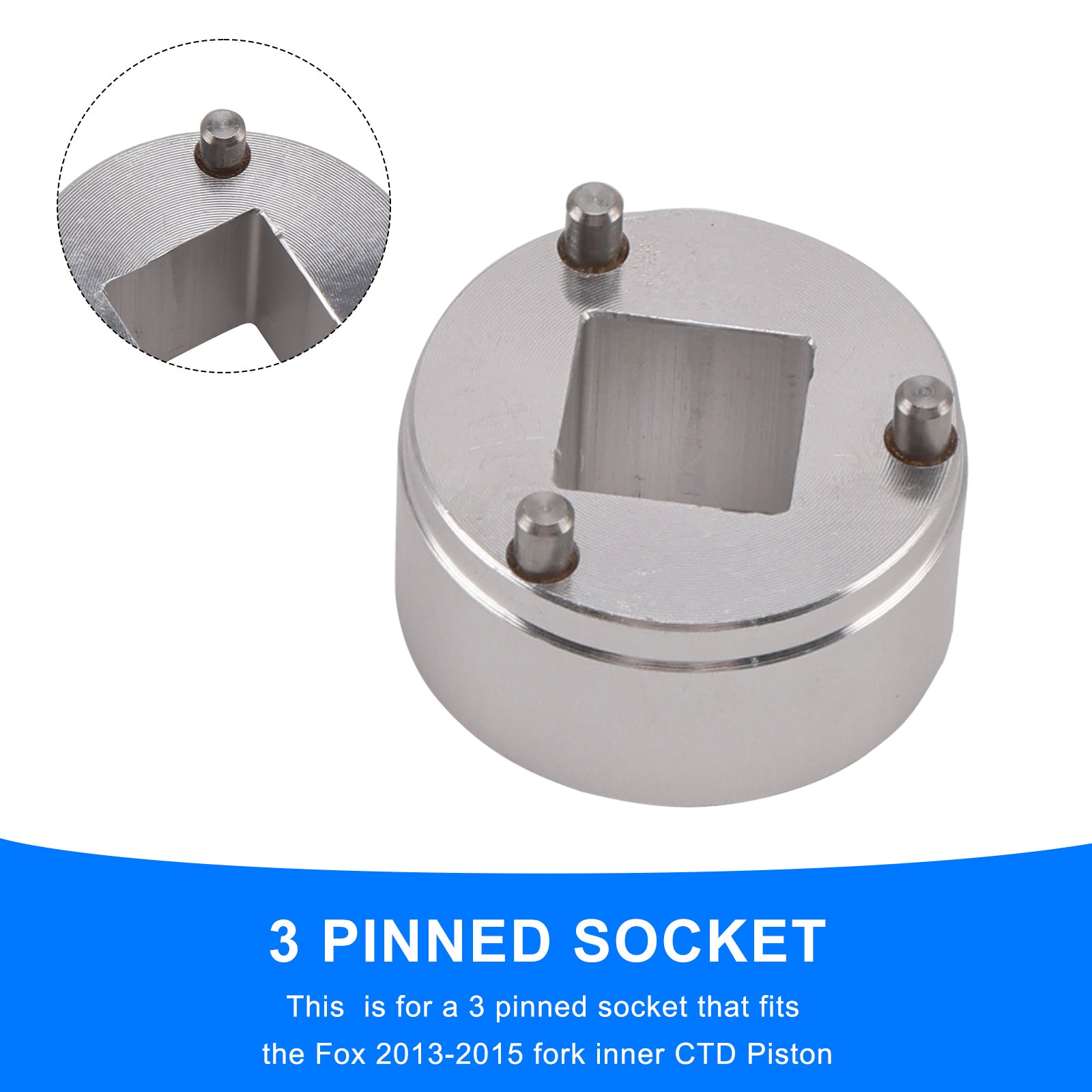Outil de douille de fourche pour retrait du piston intérieur Fox CTD à 3 broches - comme 398-00-348