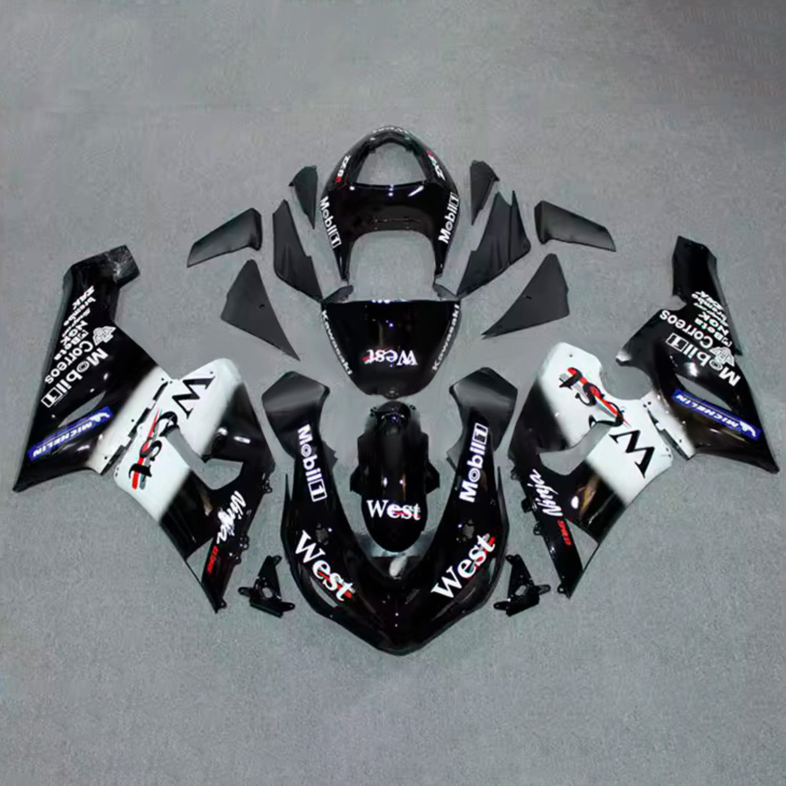 Kit carena iniezione carrozzeria in plastica ABS adatta per Kawasaki ZX6R 636 2005-2006