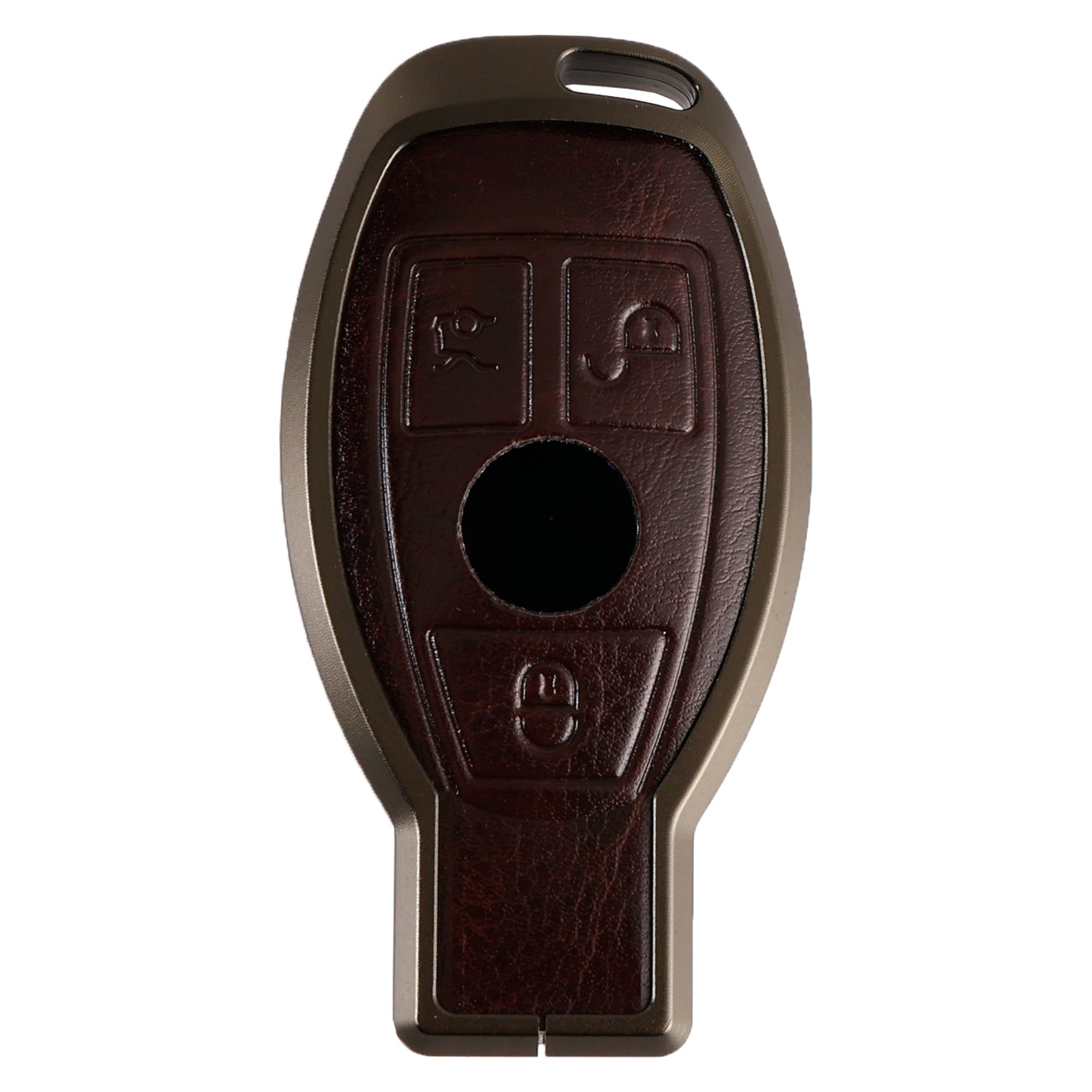 Étui marron pour clé de voiture en alliage d'aluminium TPU, housse pour Benz GLC GLK CLS GLA CLA AMG