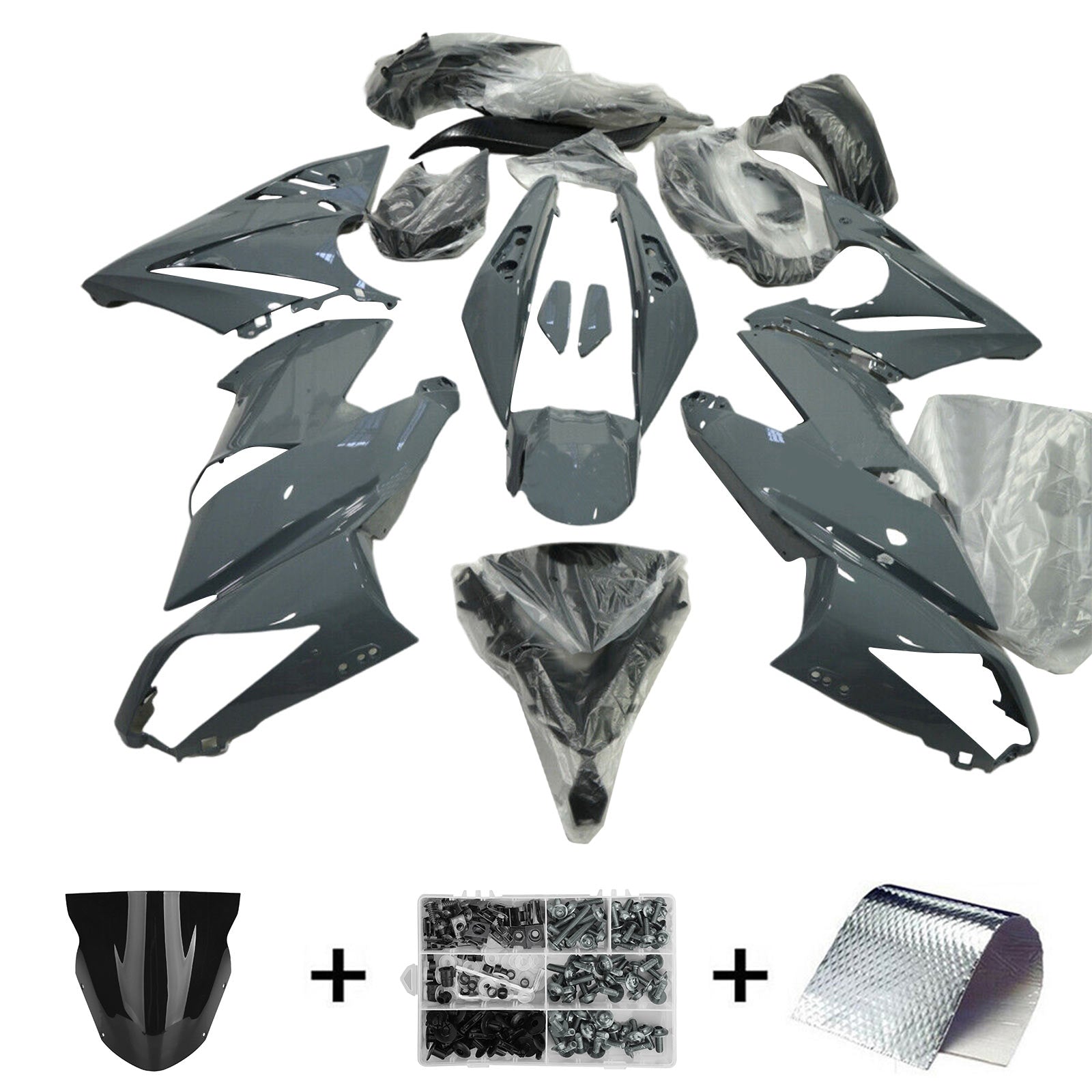 2009-2011 Kawasaki Ninja 650 ER-6F EX650 Injection Fairing Kit Plastic