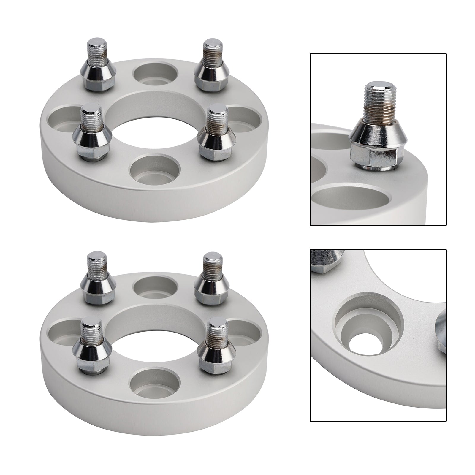 1" Kit d'entretoises de roue, câbles et écrous de roue argentés pour voiturettes de golf Yamaha, Club Car et Ezgo