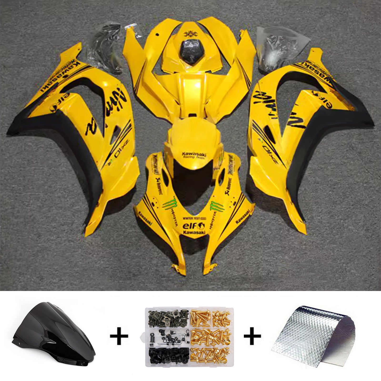 Injection Fairing Kit Bodywork Plastic ABS fit For Kawasaki ZX10R 2016-2020