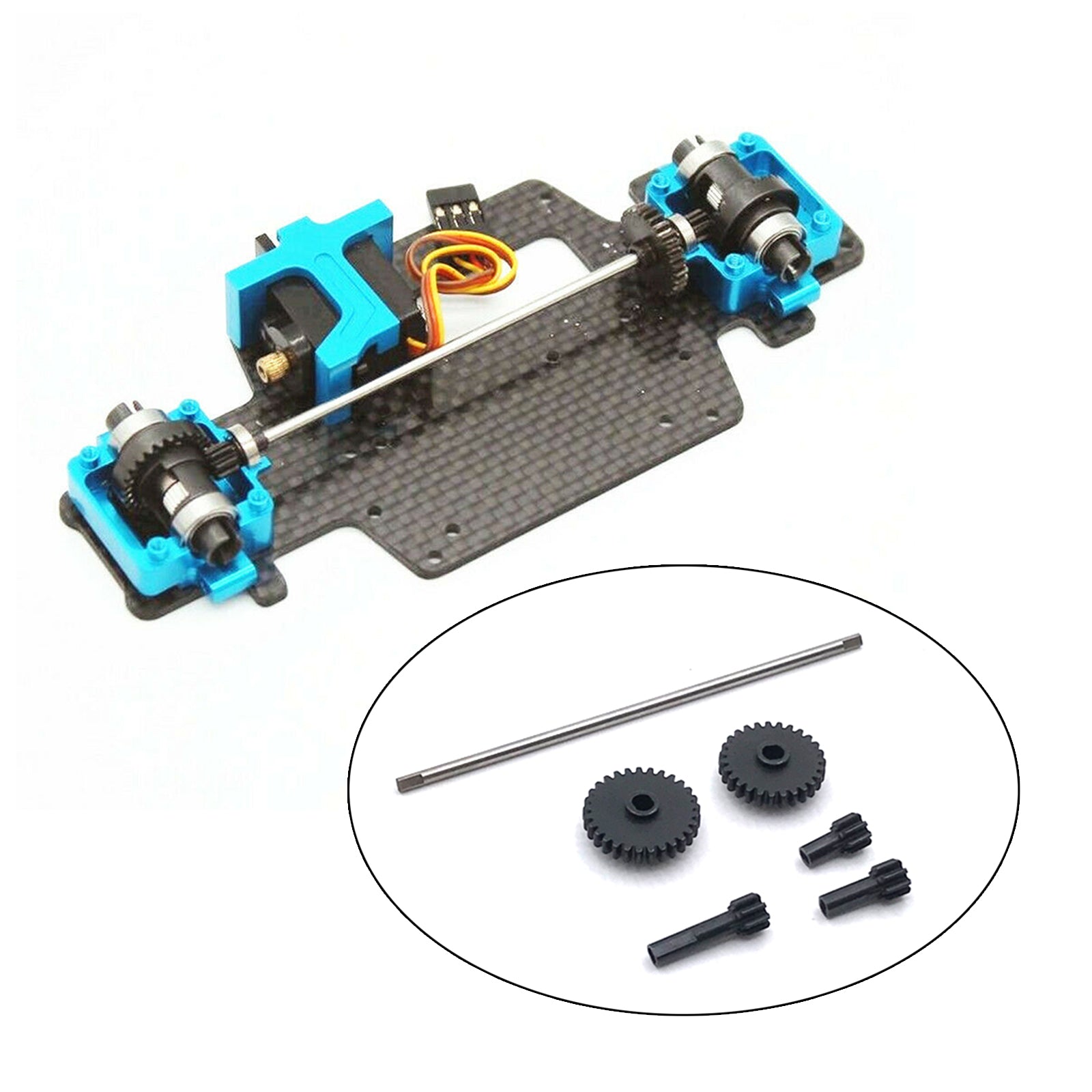 Stalen differentieel aandrijfuitrusting voor Wltoys 1/28 RC auto 284131 K979 K989 K999