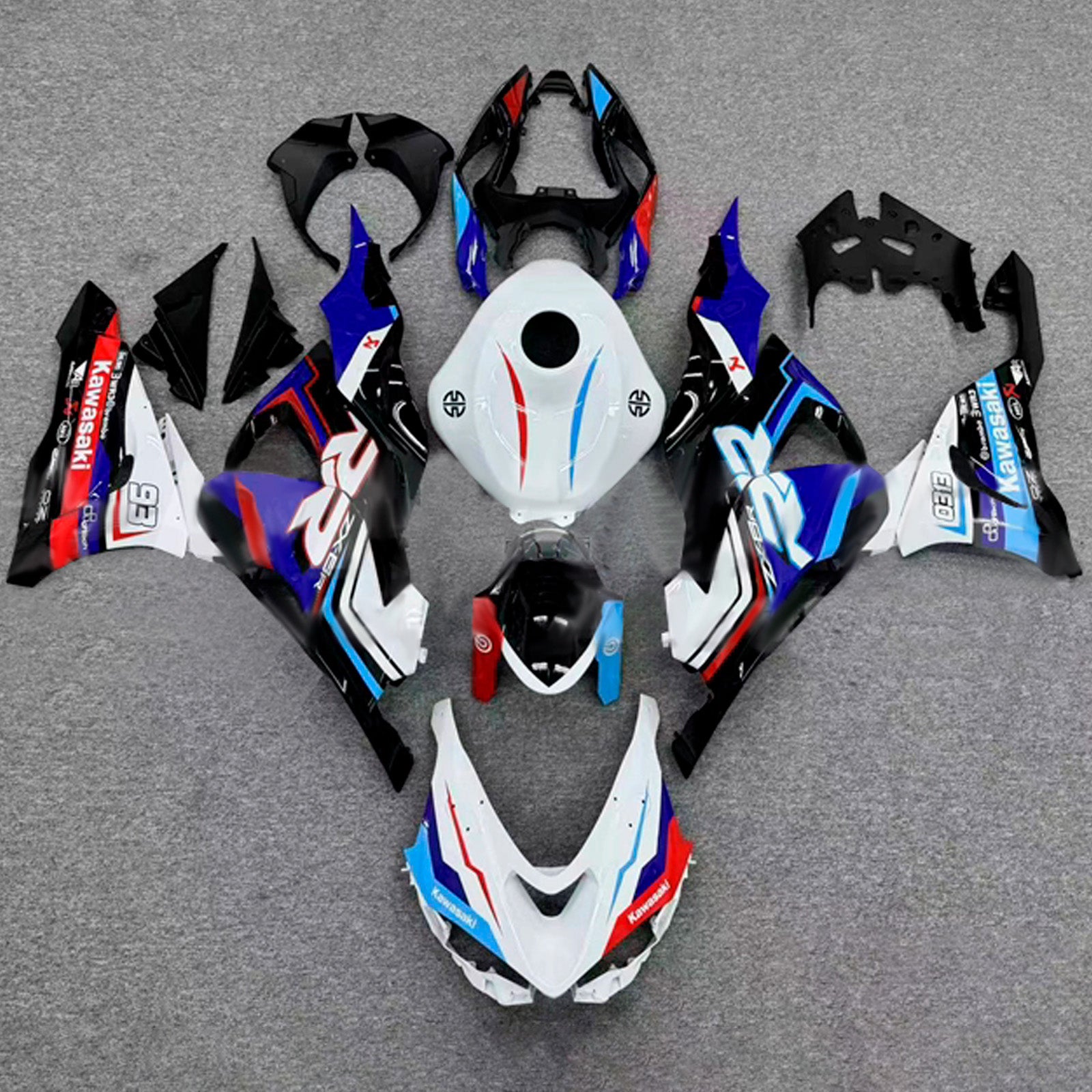 Kit carenatura iniezione carrozzeria in plastica ABS adatta per Kawasaki ZX-6R 2024-2025