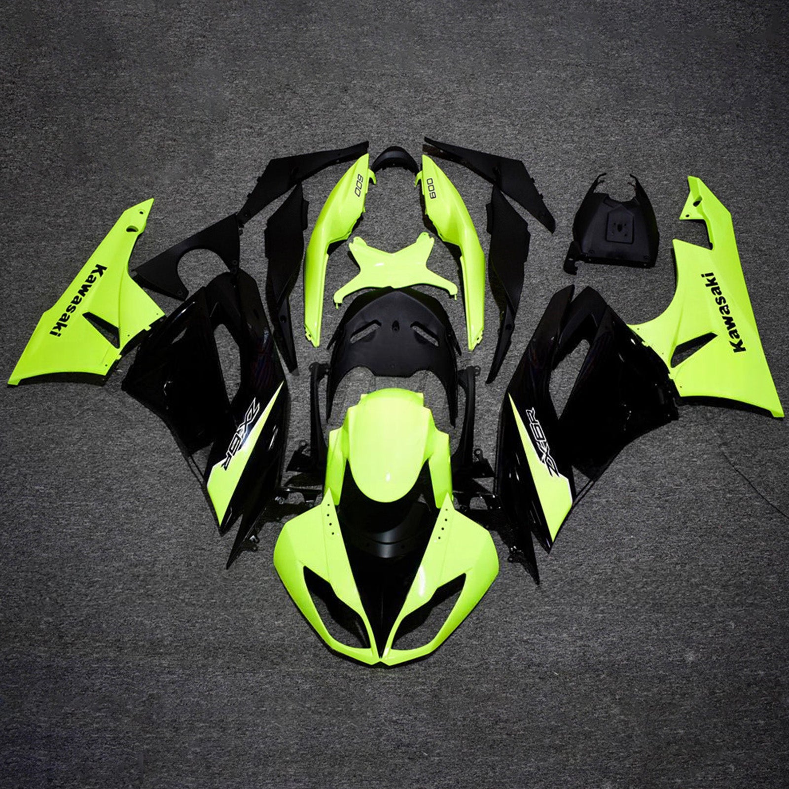 Kit carena iniezione carrozzeria in plastica ABS adatta per Kawasaki ZX6R 636 2009-2012
