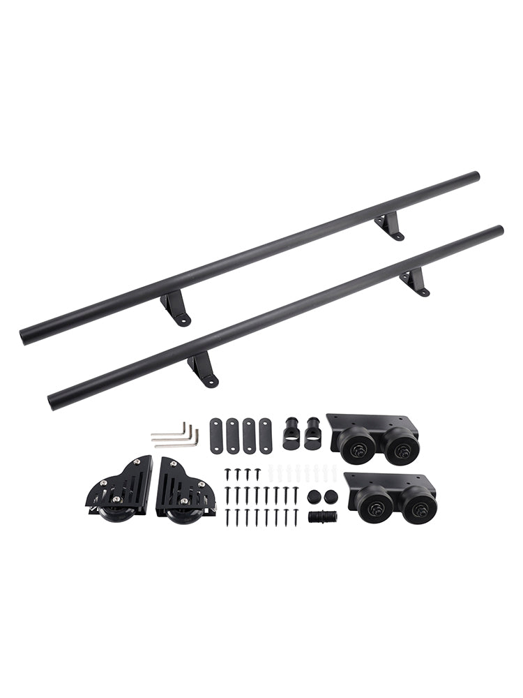 6.6FT ronde buis rollende bibliotheek schuifladder hardwareset met rem