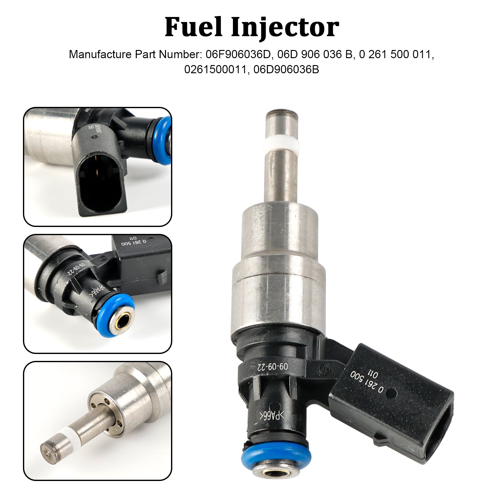 Injecteur de carburant 0261500011 adapté à Audi A4 Avant 8E5 2.0 FSI 02-04 06D906036B, 1 pièce