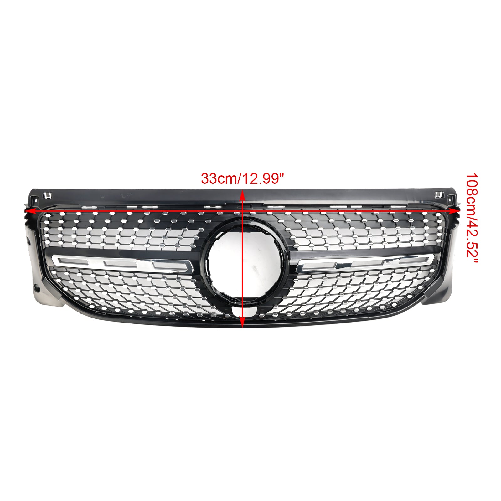 Grille de calandre de pare-chocs avant en diamant pour Mercedes Benz GLB X247 2020-2023