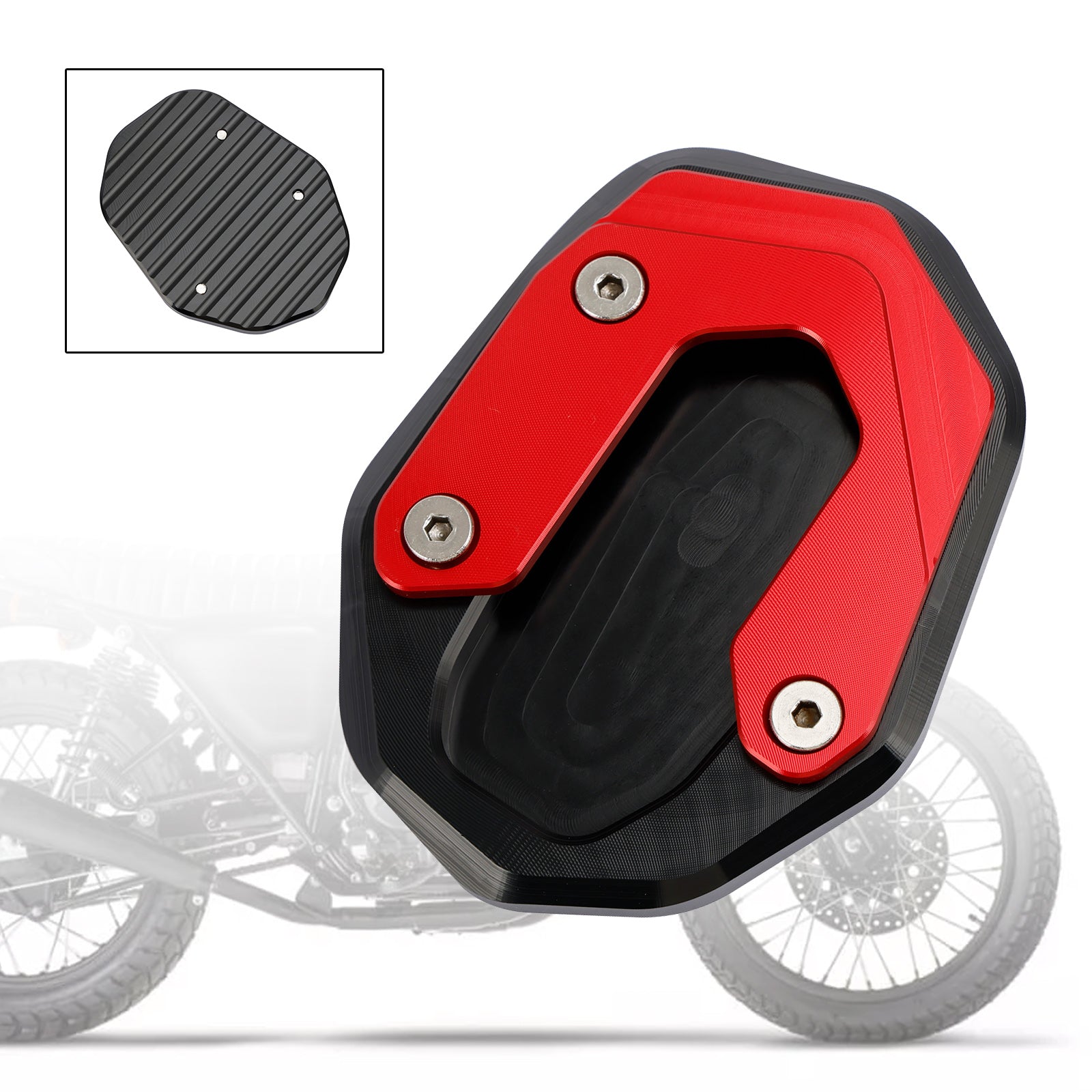 Coussin de plaque d'agrandissement de béquille adapté à Ducati Scrambler 400/800/1100 2015 – 2020