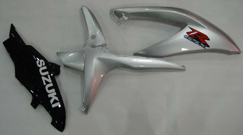 2008-2010 GSXR 600/750 Silver Bodywork Fairing ABS Injection Molded Plastics Set Generic