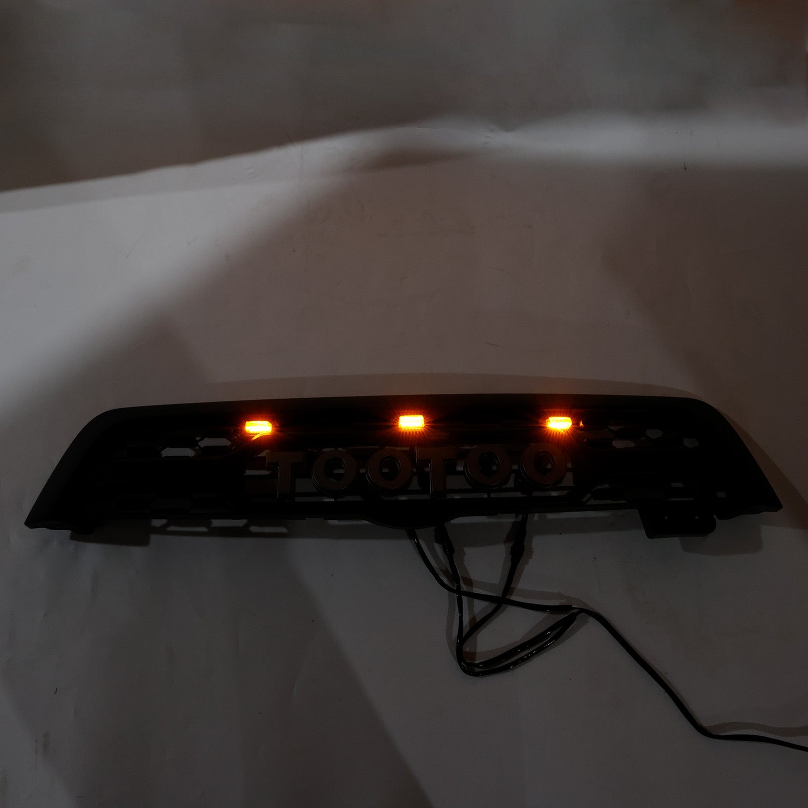 Matte Black Front Bumper Grill Grille Fit Toyota Sequoia 2005-2007 W/ Led Light