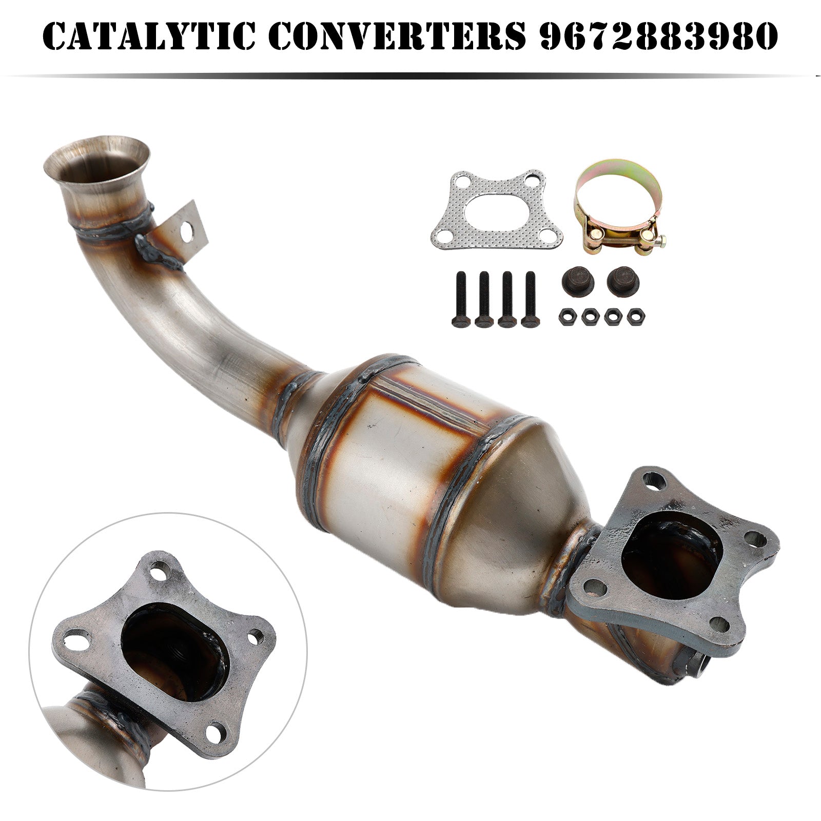 Catalytic Converter 9822117480 Fits For Peugeot 108 208 301 308 II 1.2 VTi