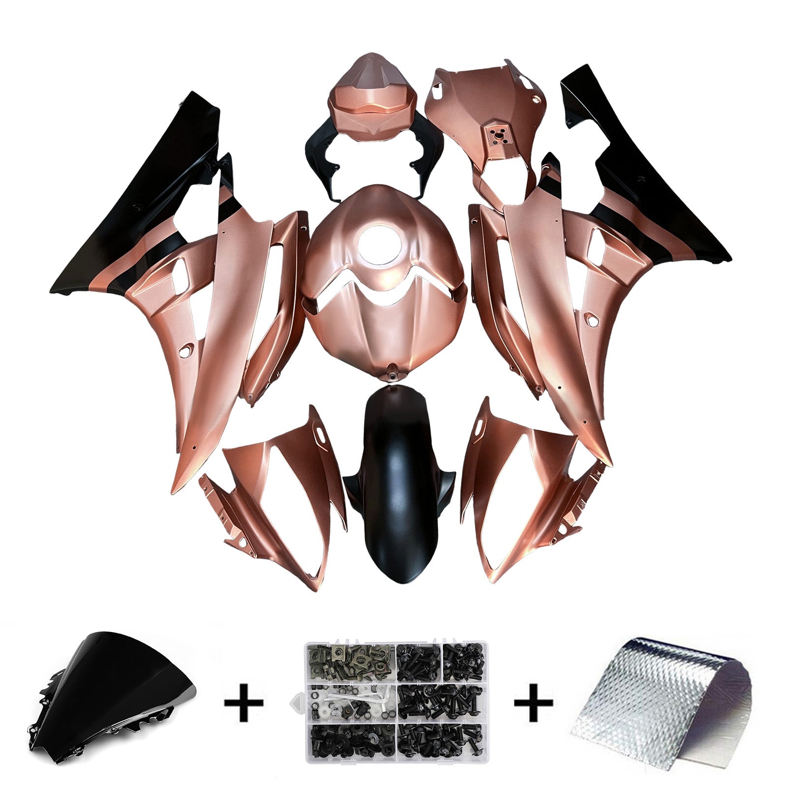 Kit de carénage d'injection carrosserie plastique ABS pour Yamaha YZFR6 YZF-R6 2006-2007