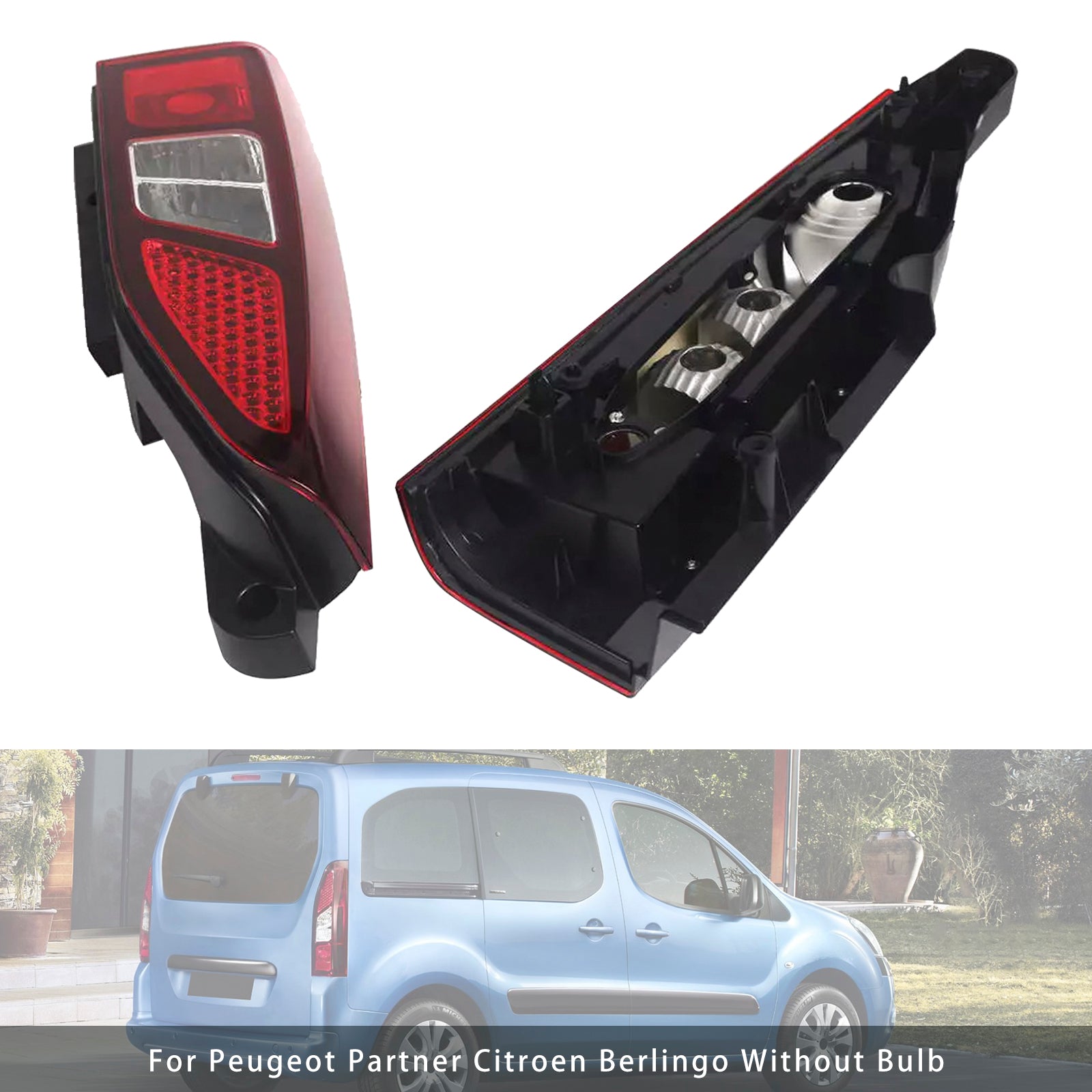 Left+Right Tail Rear Light Assembly For Peugeot Partner Citroen Berlingo