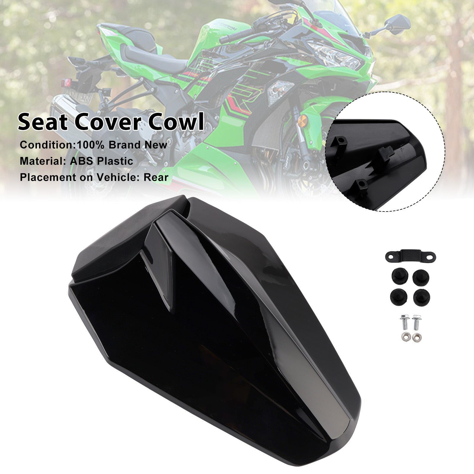 Racing Tail Rear Seat Fairing Cowl for Kawasaki ZX25R ZX4R ZX4RR 20-25
