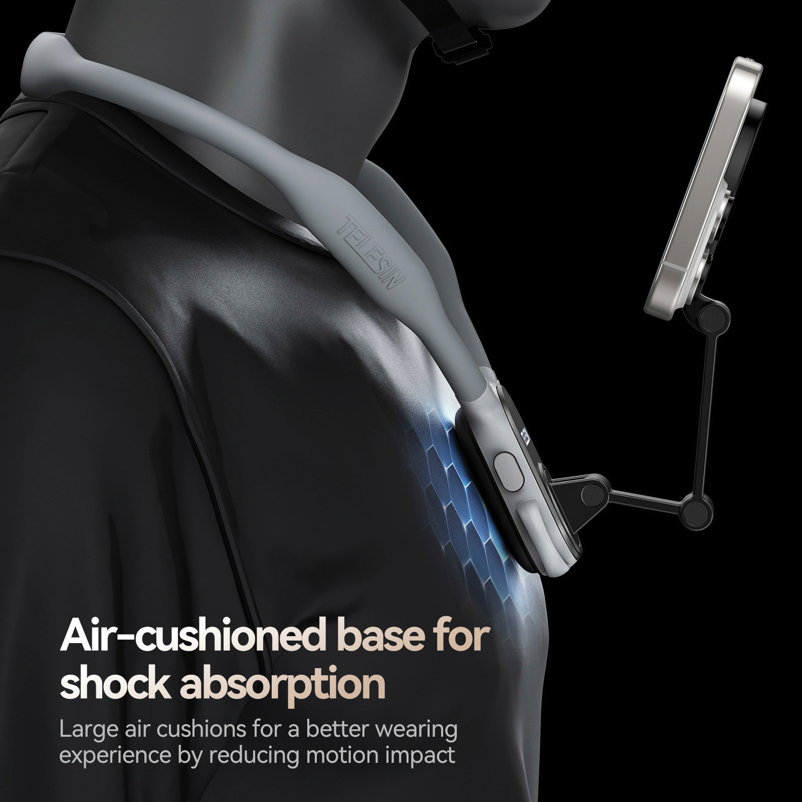 Magsafe mobiele telefoon magnetische nekhalterbeugel Quick Release schokabsorptie