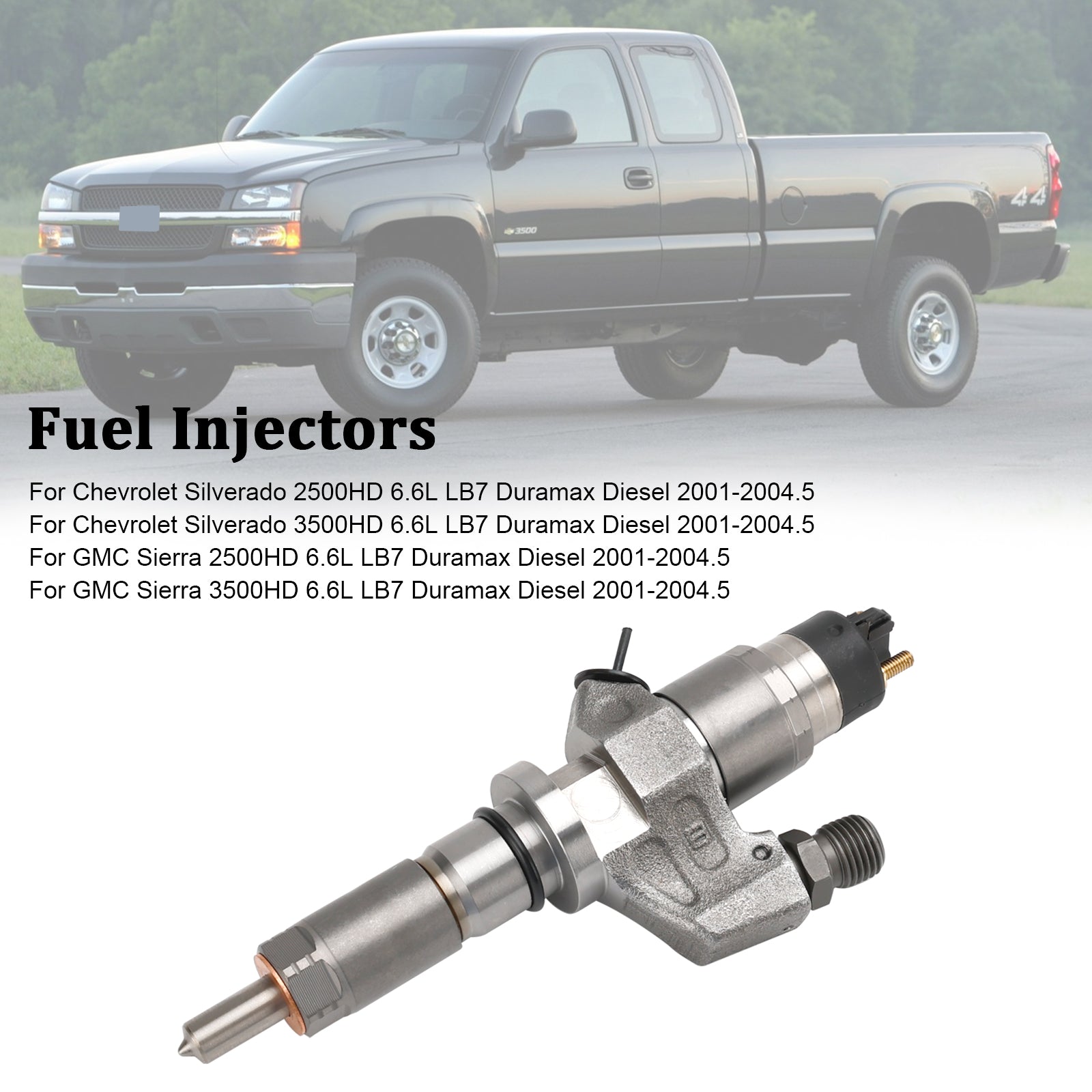 Injecteur de carburant 0445120008 adapté à Duramax pour Chevy Silverado 2001 – 2004.5, 1 pièce