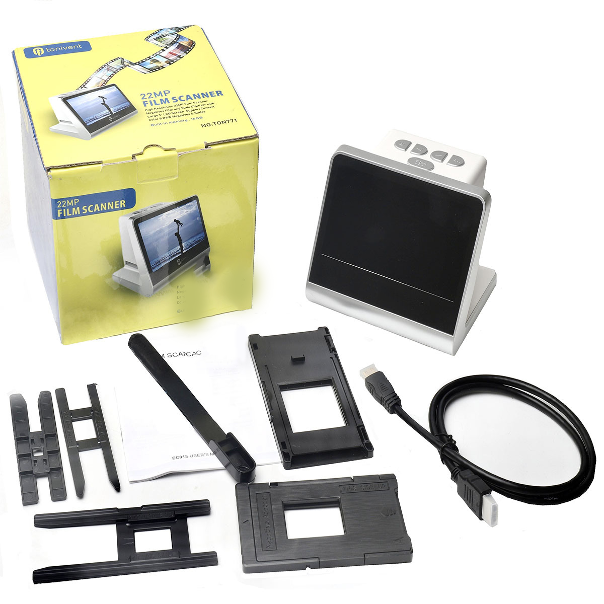 5" 14MP 22MP Film Scanner Converts 126KPK/135/110/Super 8 HD Pixel Film Scanner