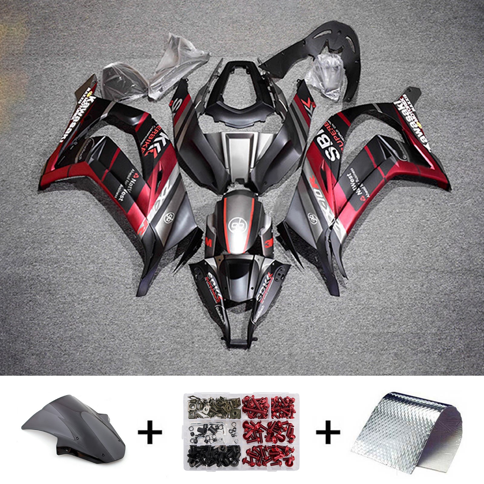 Kit carena iniezione carrozzeria in plastica ABS adatta per Kawasaki ZX10R 2011-2015