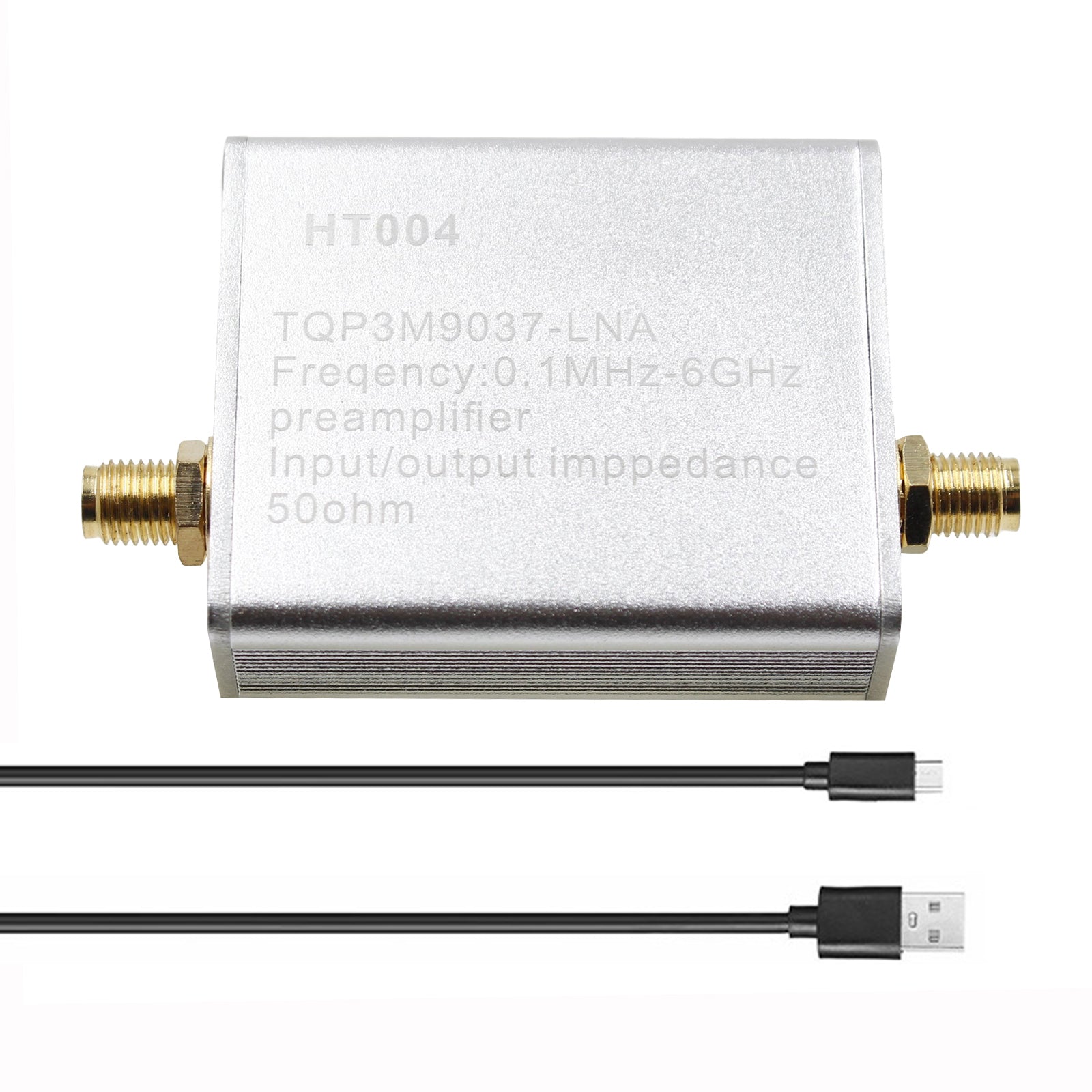 100K-6GHz Full Band Low Noise Amplifier 20dB High Gain Power Preamplifier HT004