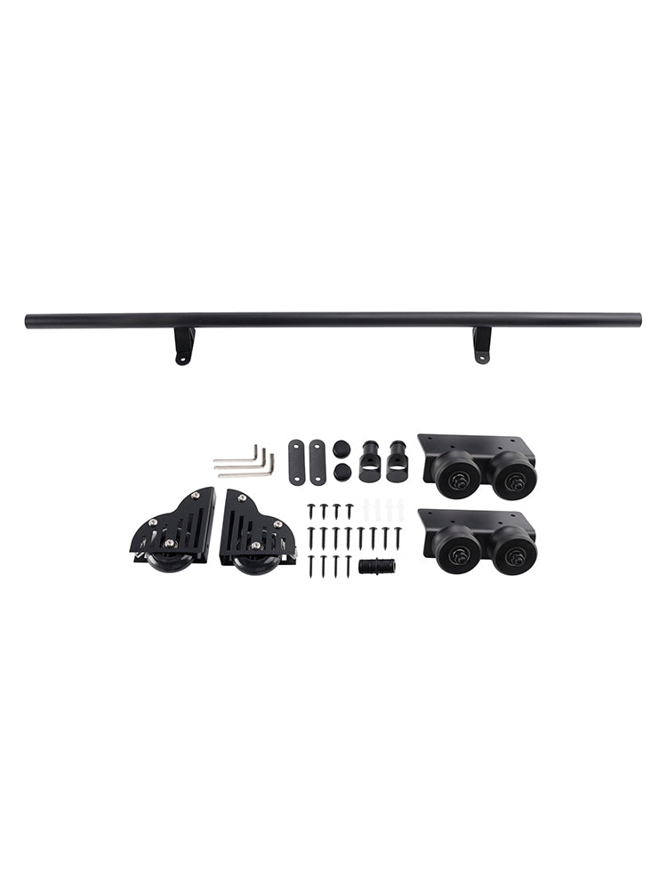 Rolling Library Sliding Ladder Hardware Kit com freio de 3,3 pés de tubo redondo