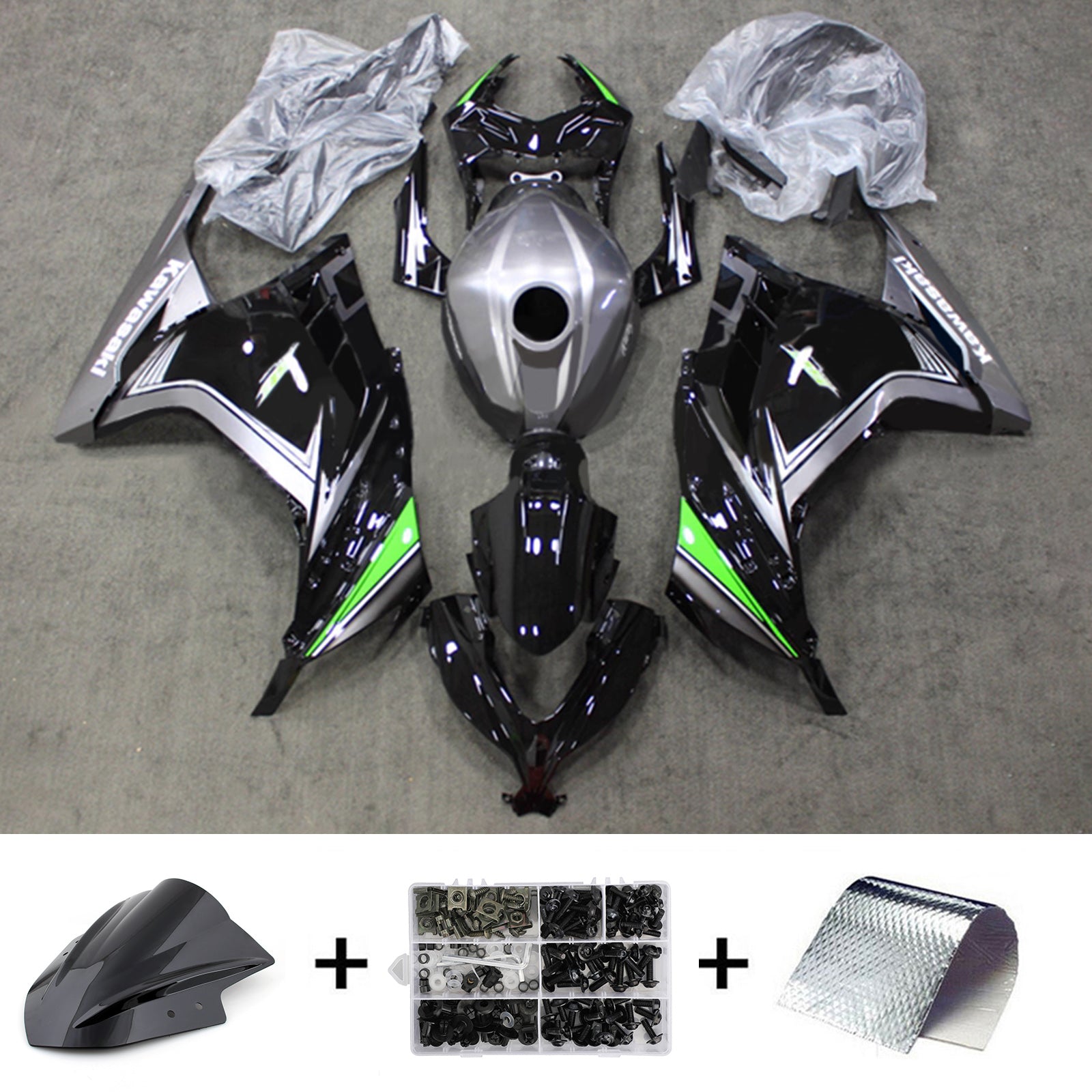 Kit carena iniezione carrozzeria in plastica ABS adatta per Kawasaki EX300 Ninja 300 2013-2024