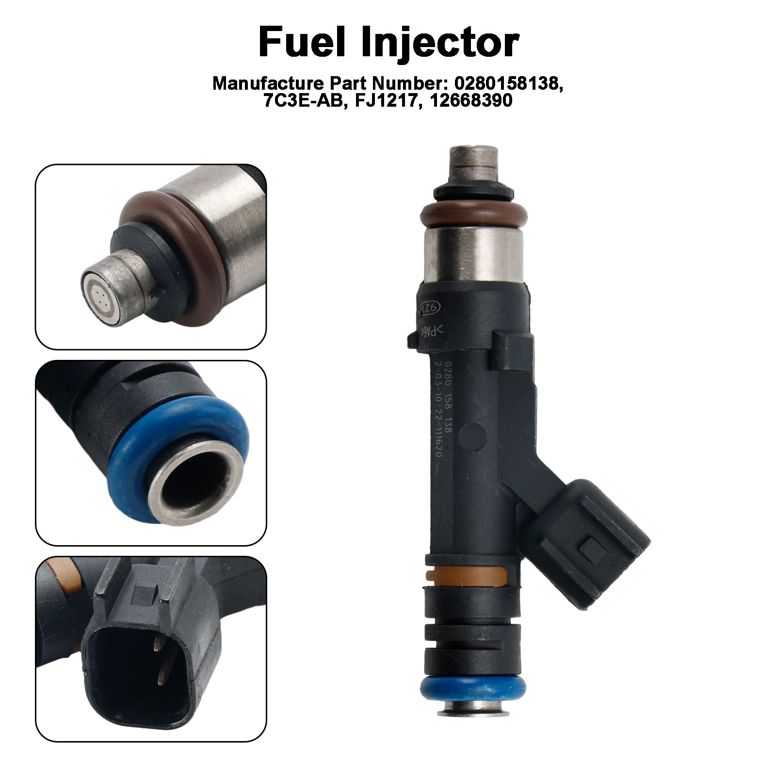 Injecteur de carburant 0280158138 adapté à Ford F150 F-150 5,4l 2007-2009 E150 E250, 1 pièce