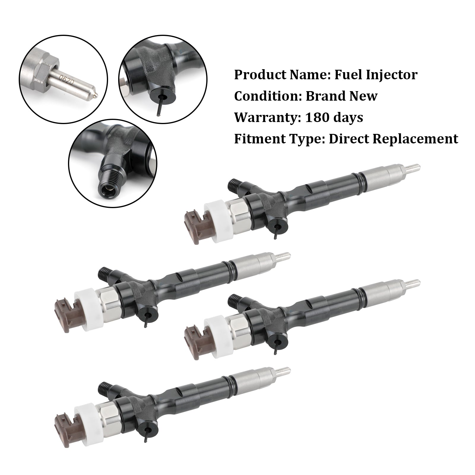 Injecteur de carburant 23670 – 30140, adapté à Toyota Land Cruiser Hilux 2006 + 095000-6760, 4 pièces