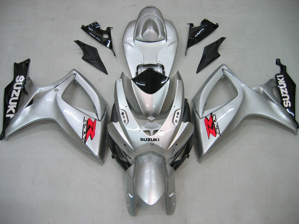 2006-2007 GSXR 600/750 Black Bodywork Fairing ABS Injection Molded Plastics Set Generic