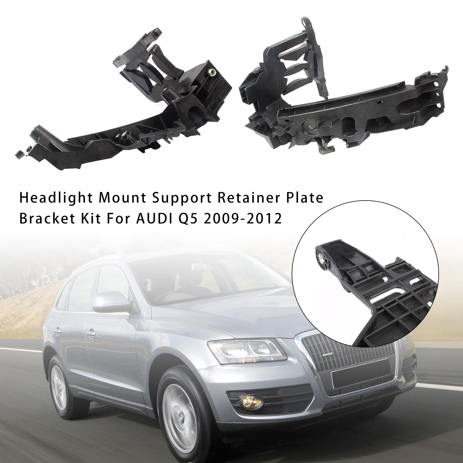 2009-2012 AUDI Q5 koplampmontagesteun houderplaatbeugelset