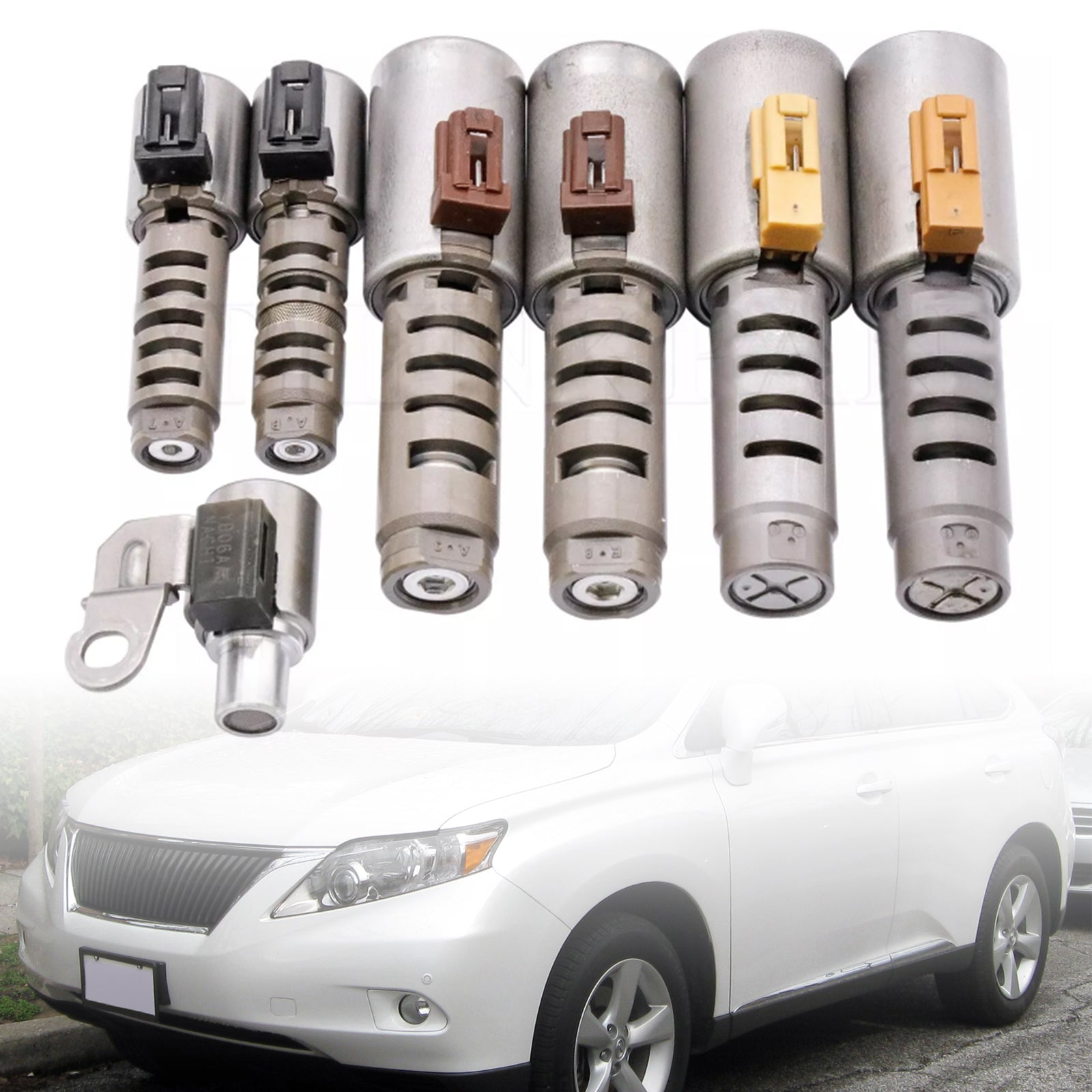 7PCS U760E Solenoid Kit For Camry Highlander Rav4 Banguard Venza Sienna 6-Speed