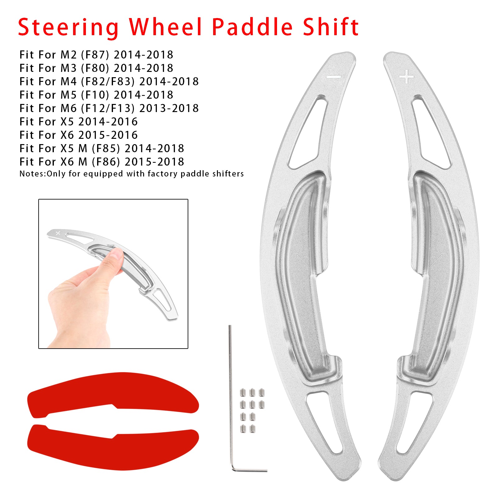 Ratthjulets skifterforlengelse for BMW M3 M4 x5m x6m aluminium