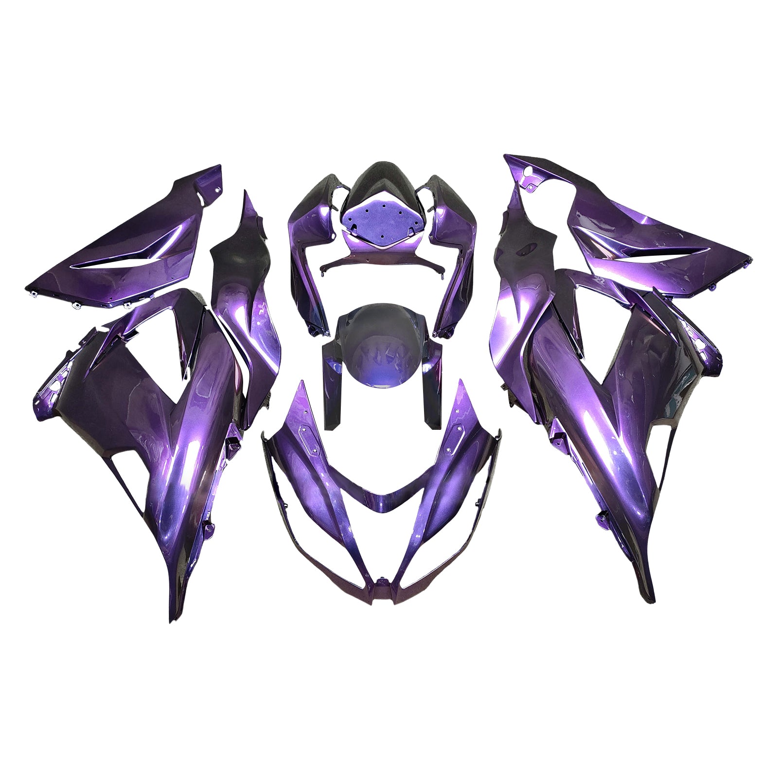 Injeksjon Fairing Kit Bodywork Plast Abs Fit for Kawasaki ZX6R 636 2013-2018