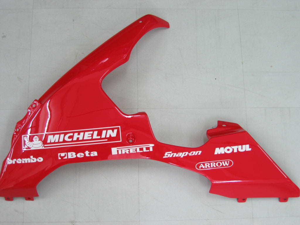 2004-2006 Yamaha YZF-R1 White Red Racing Fairings Generisk