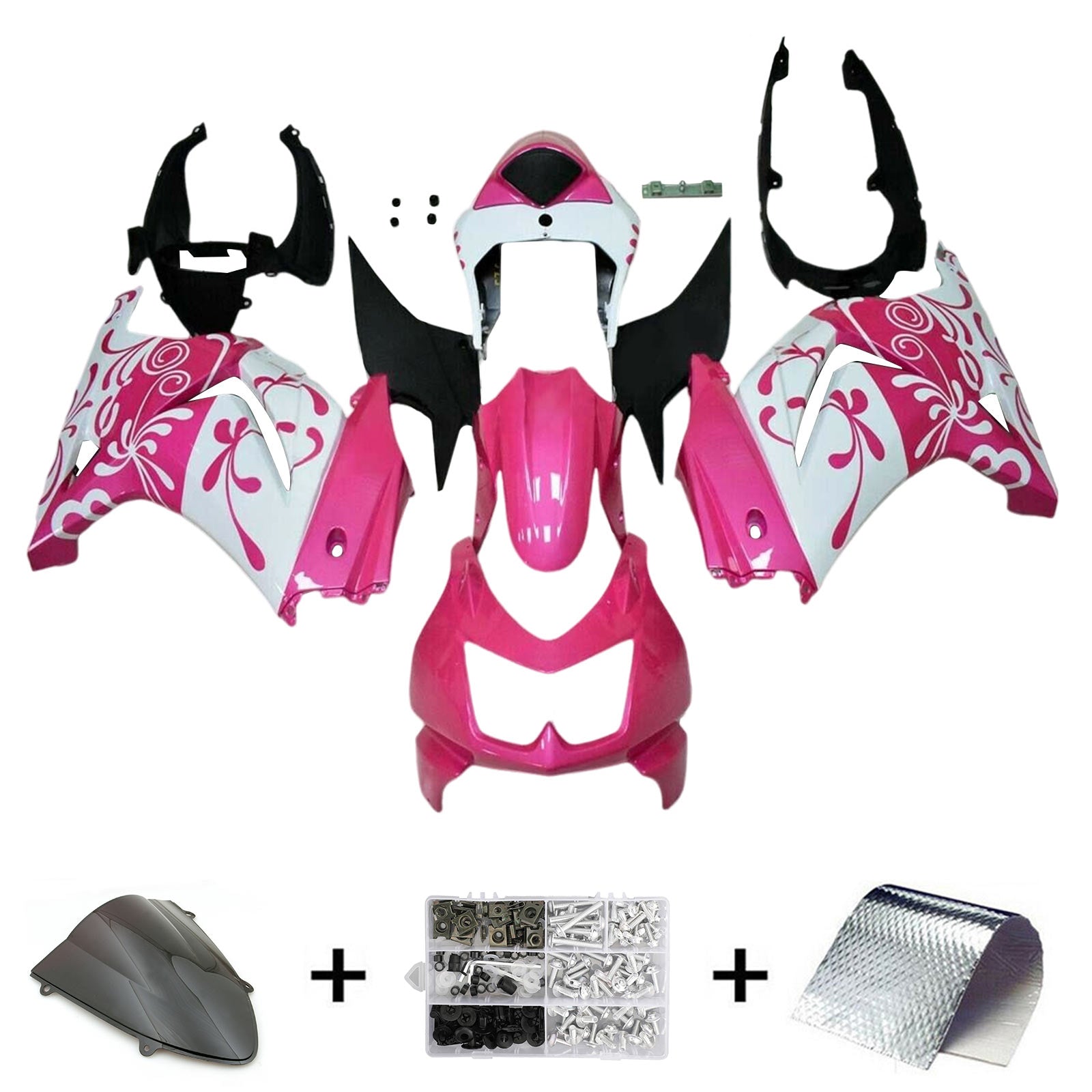 2008-2012 Kawasaki EX250 Ninja250R Injection Fairing Kit Bodywork Plastic ABS