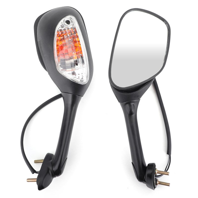 Rearview Mirrors w/Turn Signals For Suzuki GSXR600 GSX-R750 GSXR1000 2002-2015