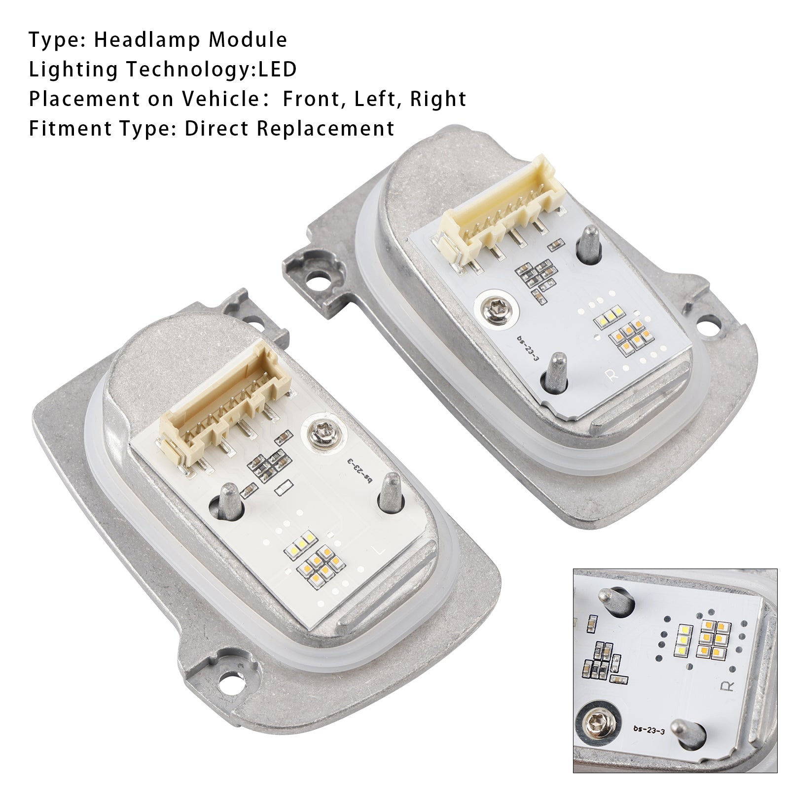 2017-2019 Audi A3 2st LED Strålkastare DRL ljuskälla Kontrollenhet 8V0998473A 8V0998474A