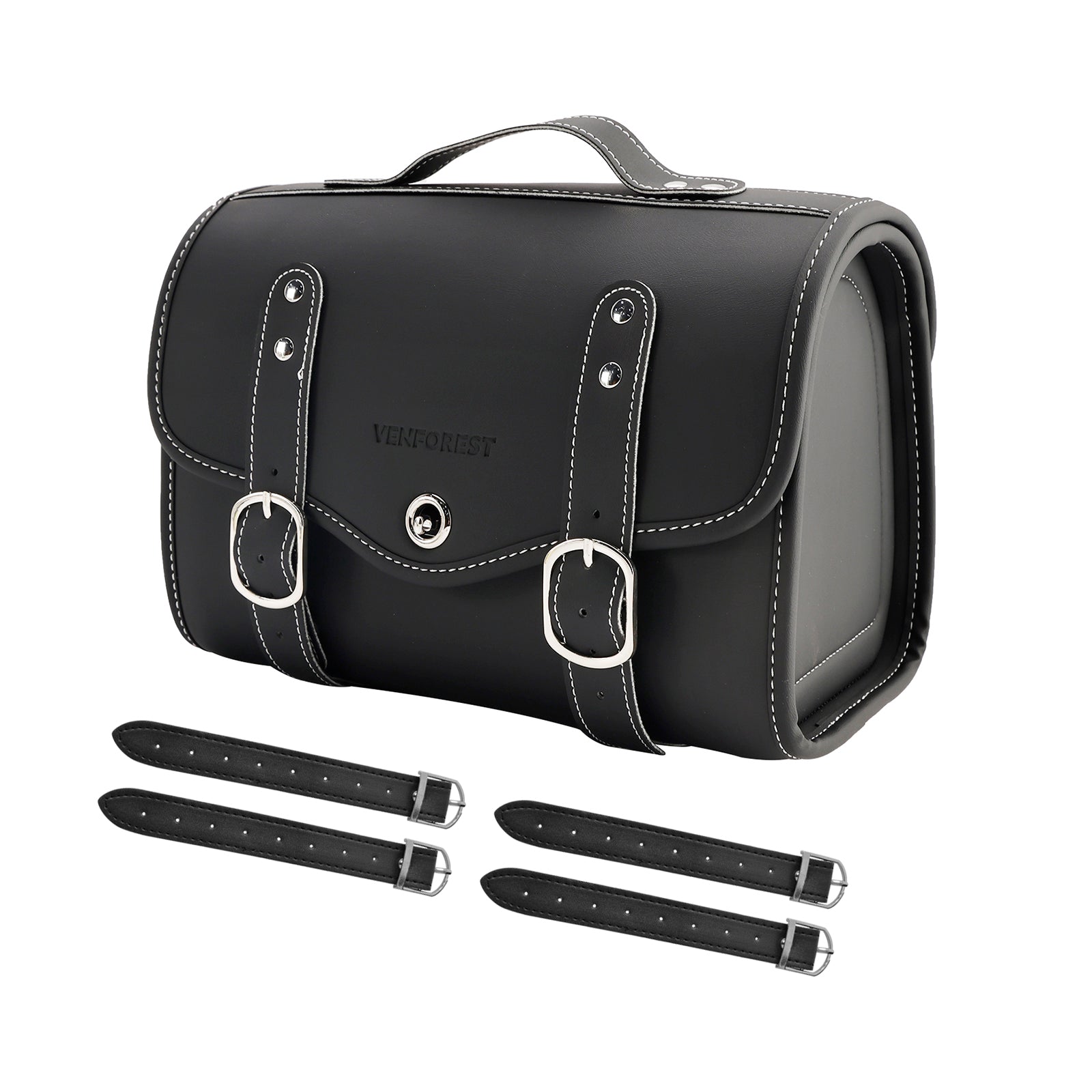 Pu Side Tail Bag Saddlebag Color Matching Luggage White For Scooter Motorcycle White