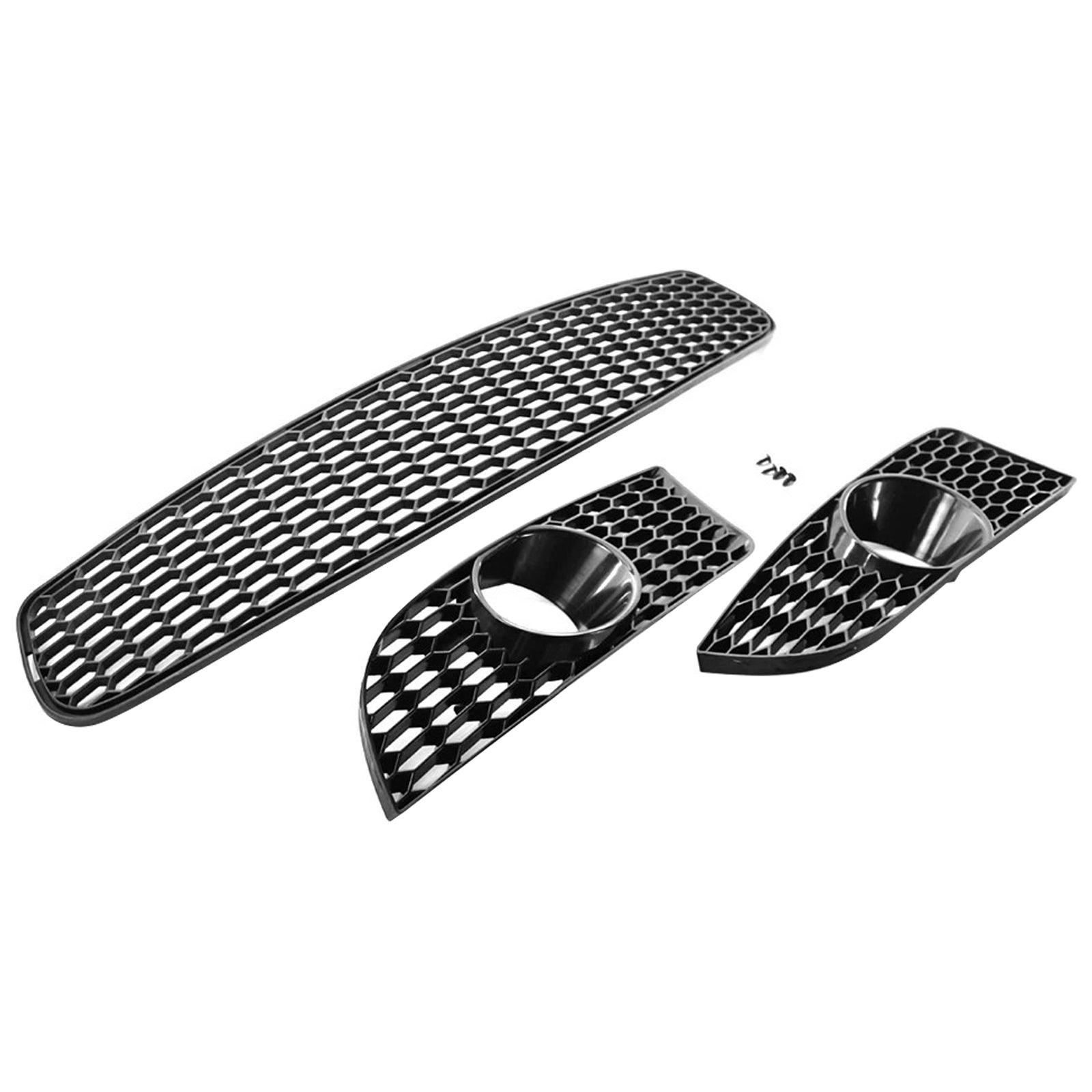 Front Bumper Lower Grille Set For BMW 3 Series E90 E92 E93 M3 Style 2009-2011