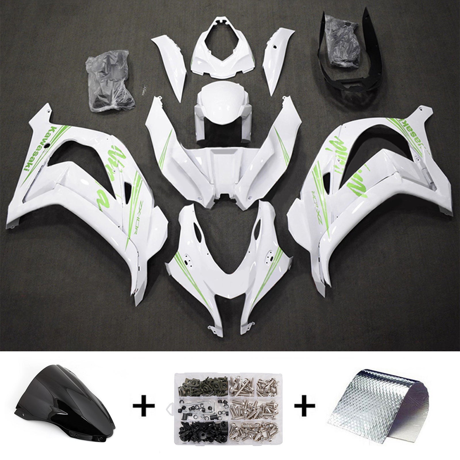 Injection Fairing Kit Bodywork Plastic ABS fit For Kawasaki ZX10R 2016-2020