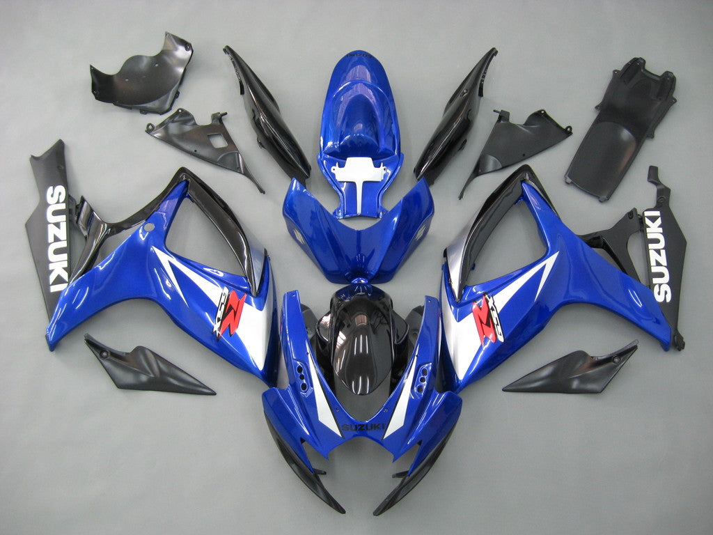 2006-2007 Suzuki GSXR 600 750 Blue & Black GSXR Racing Fairings Generic