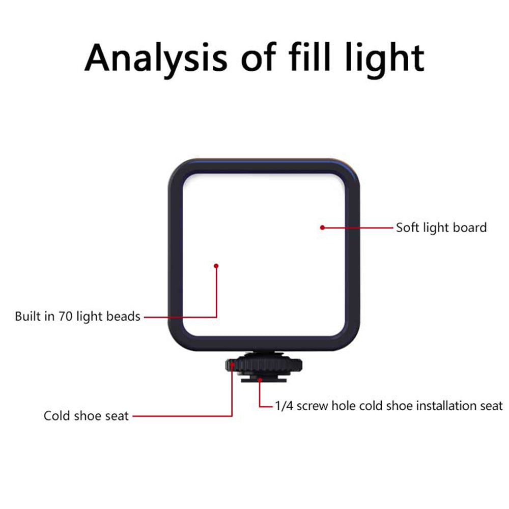 Poche RVB polychrome 3000-9000K LED lumière vidéo photographie lampe de remplissage VLog