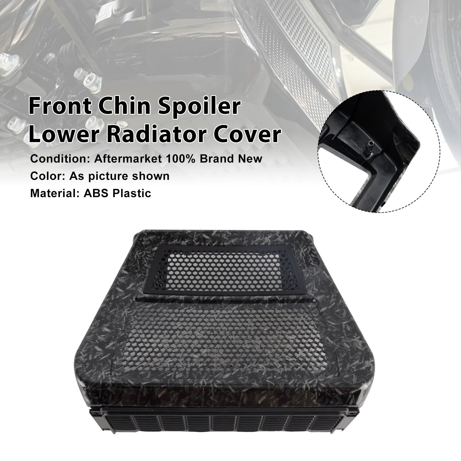 Lower Chin Spoilers Radiator Guard Cover For CVO Street Glide FLHXSE 2023-2025