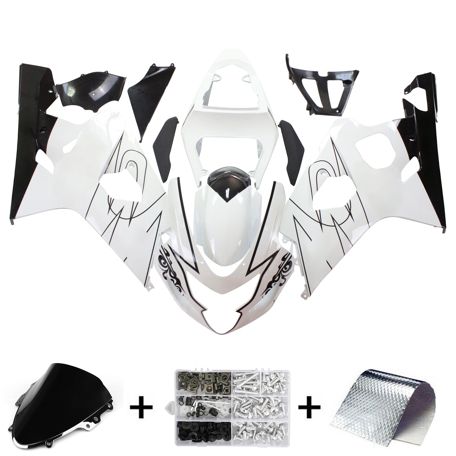 Injection Fairing Kit Bodywork Plastic ABS fit For Suzuki GSXR 600/750 2004-2005