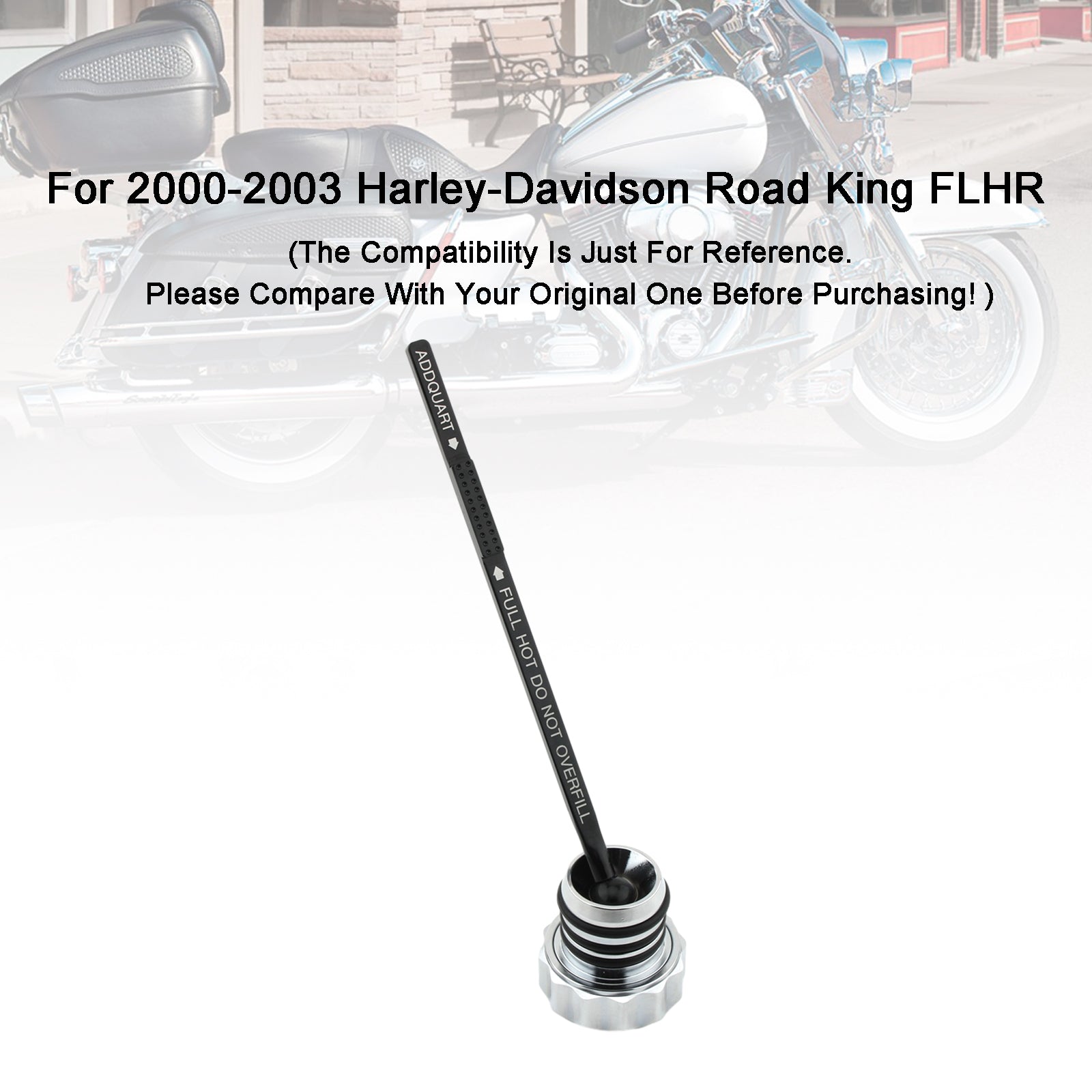 Bouchon de réservoir de jauge d'huile, bouchon 0710 – 0121 adapté pour Touring Road King Electra Glide 00-06